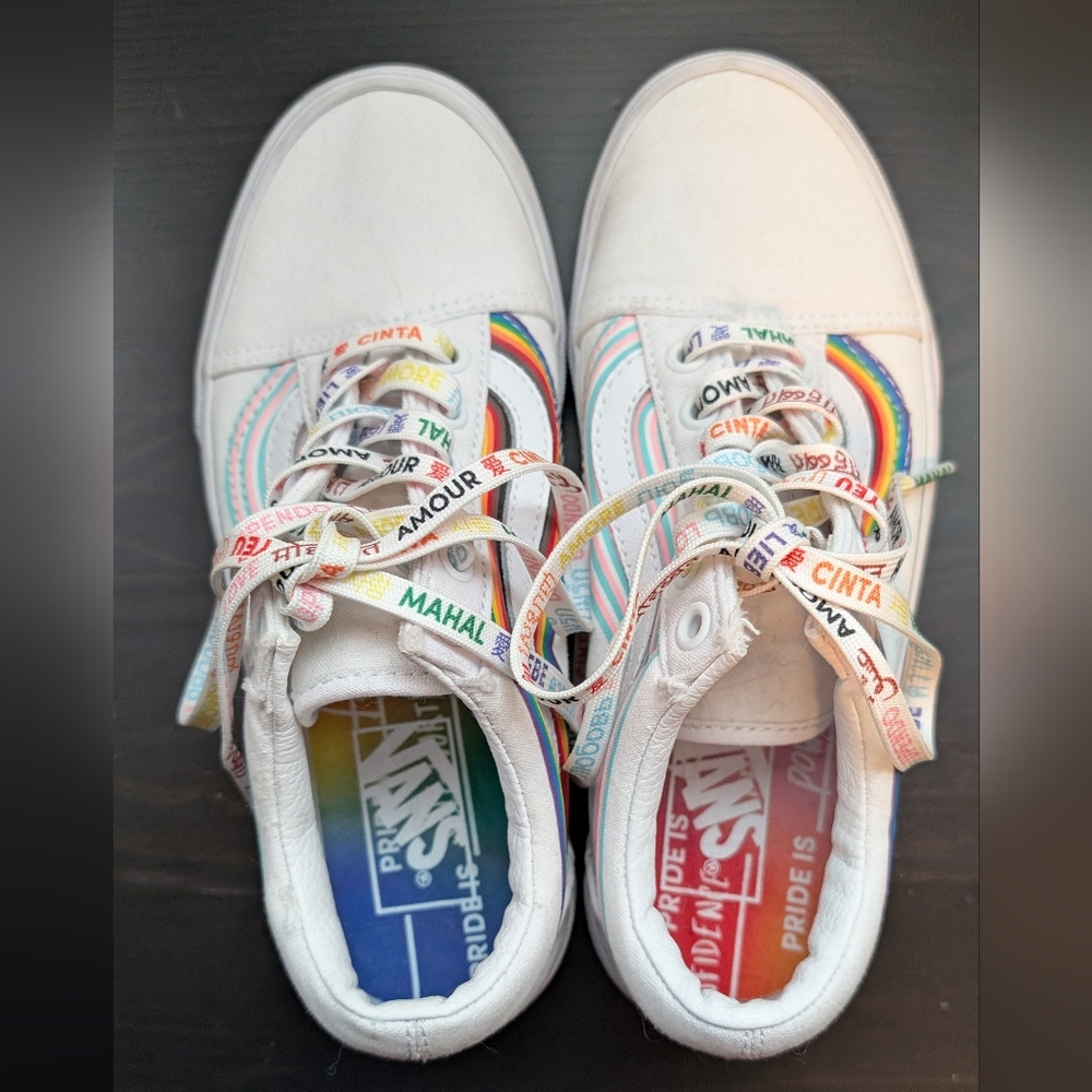 LIMITED EDITION Vans Old Skool Pride, Rainbow Skate Shoes Women's 6.5, Men's  5